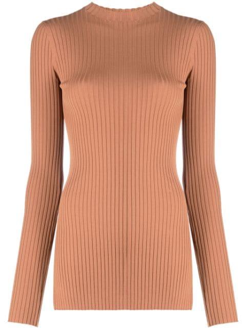 Bardia ribbed knitted top by NANUSHKA