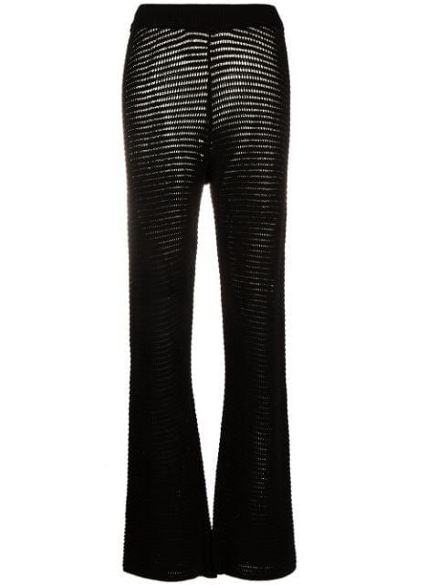 Bazia crochet-knit slim trousers by NANUSHKA