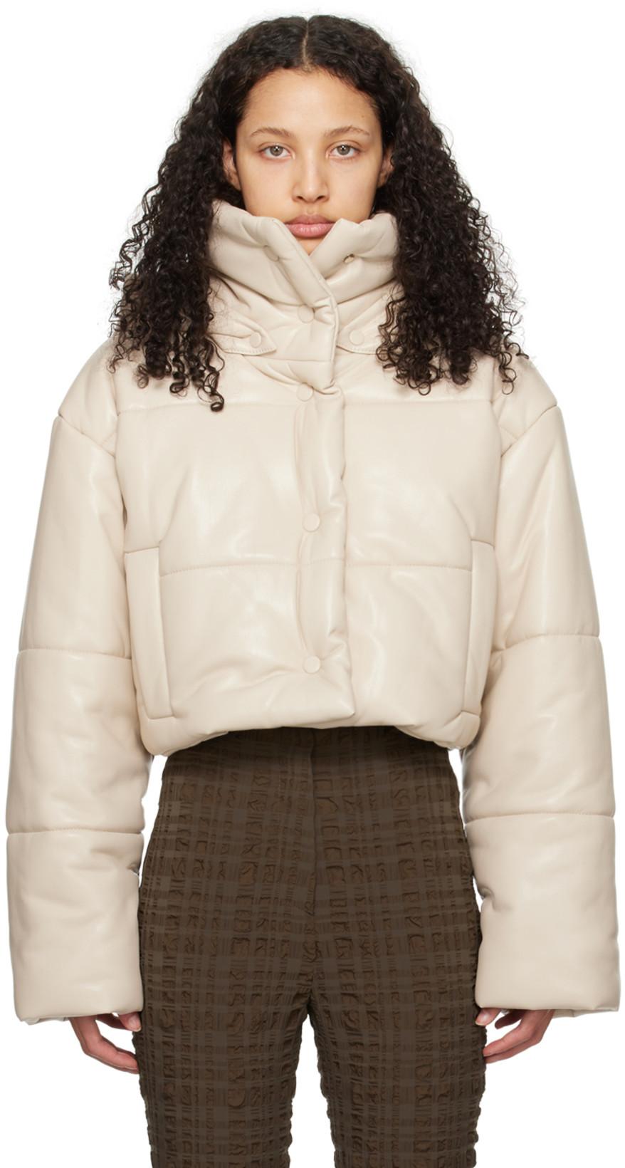 Beige Aveline Vegan Leather Jacket by NANUSHKA