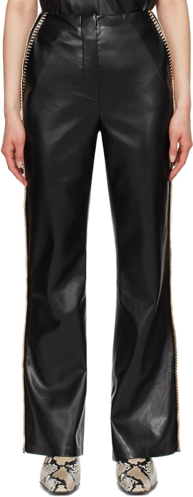 Black Manola Vegan Leather Pants by NANUSHKA