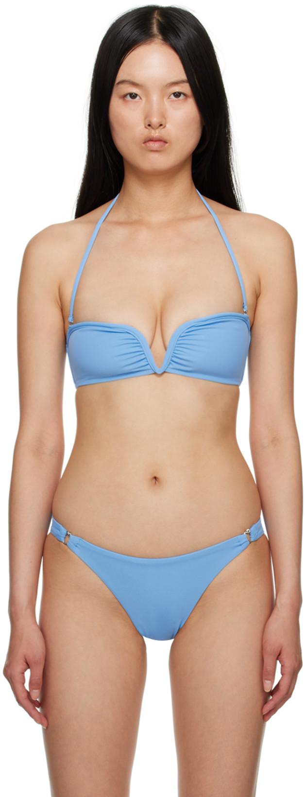 Blue Manou Bikini Top by NANUSHKA