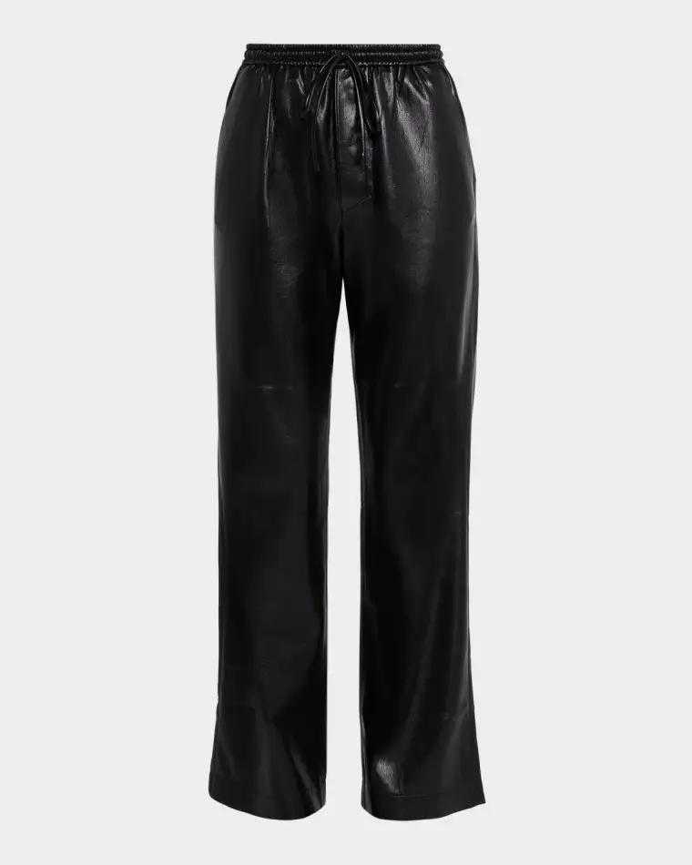 Calie Alt-Leather Drawstring Pants by NANUSHKA
