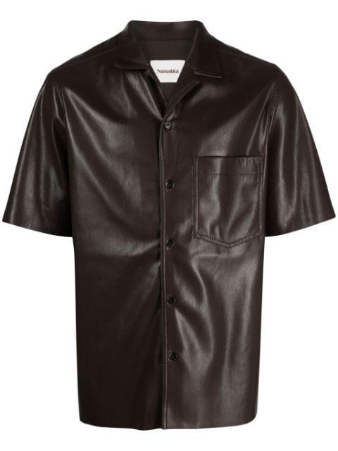 Camp faux-leather shirt by NANUSHKA