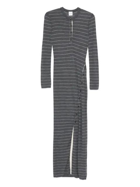 Dakoa striped button-front maxi dress by NANUSHKA