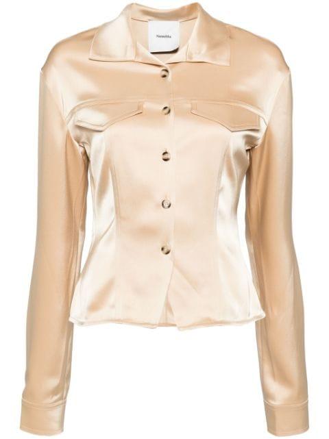 Gitta satin shirt by NANUSHKA