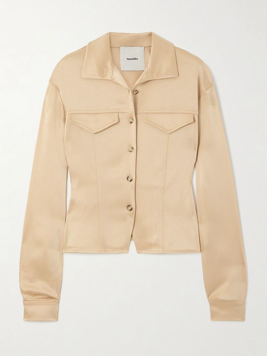 Gitta satin shirt by NANUSHKA