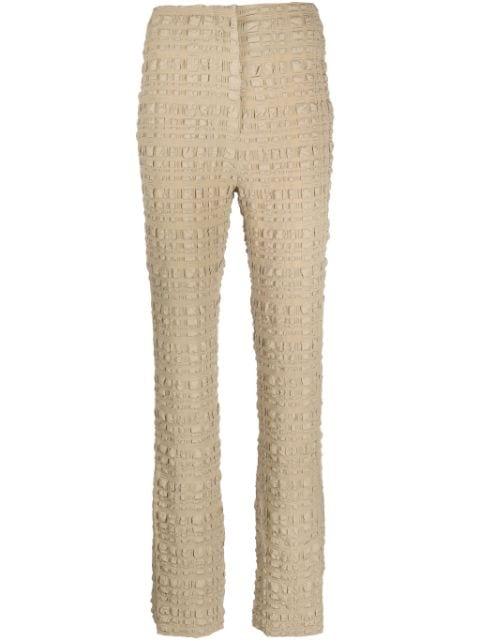 Juna seersucker slim-fit trousers by NANUSHKA