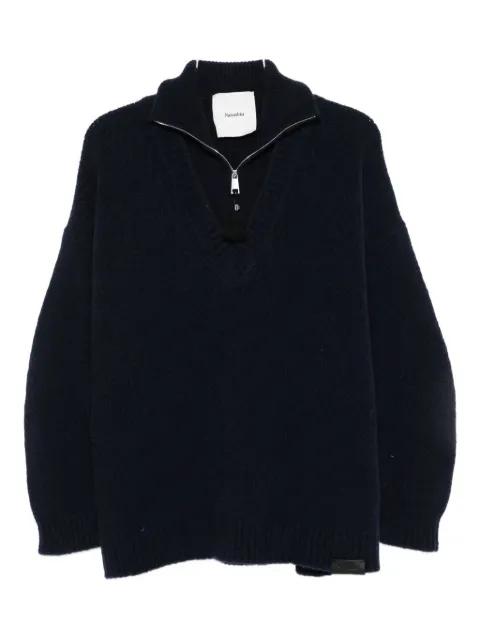 Kylen zip-neck tassel sweater by NANUSHKA