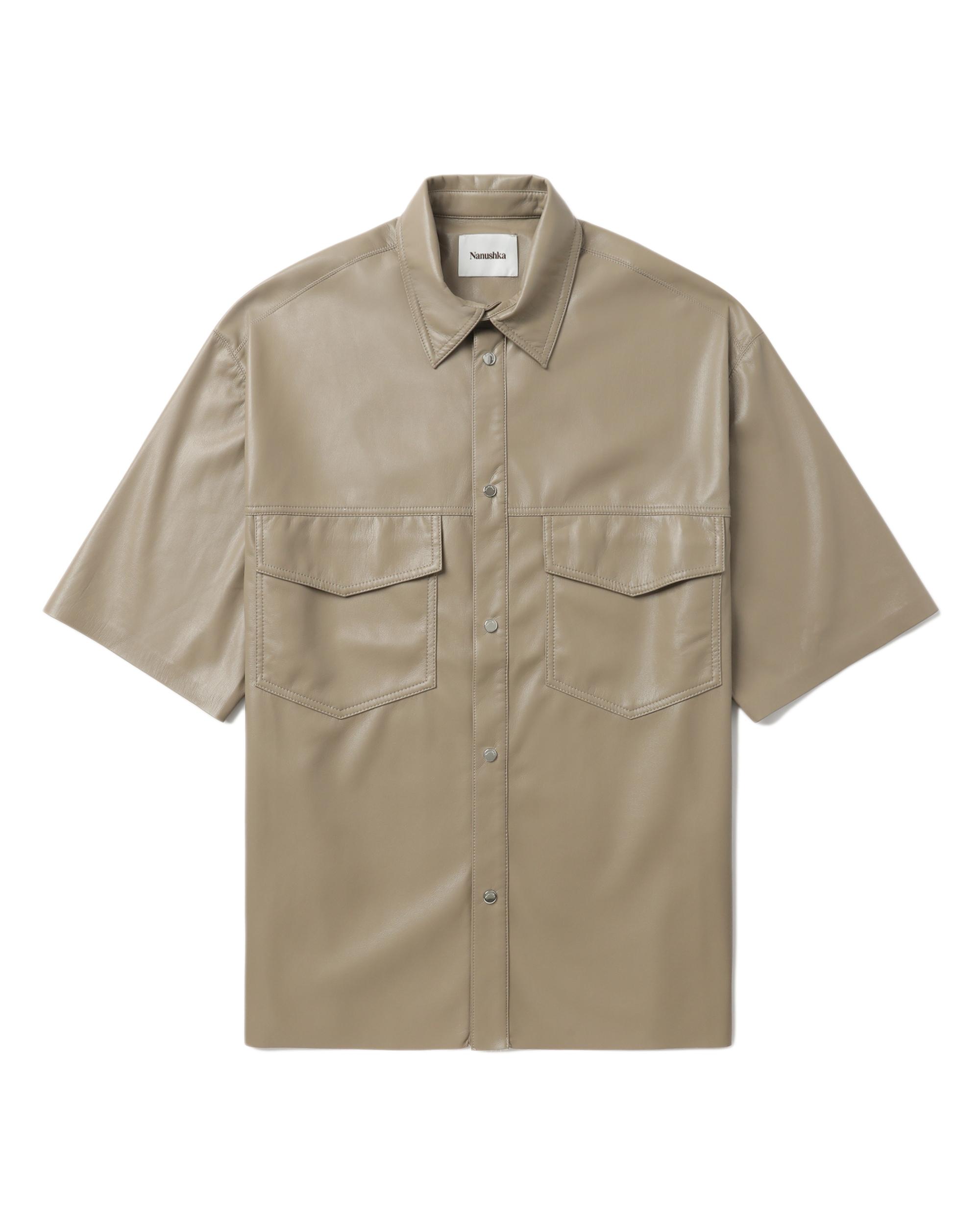 Mance Okobor™ alt-leather shirt by NANUSHKA