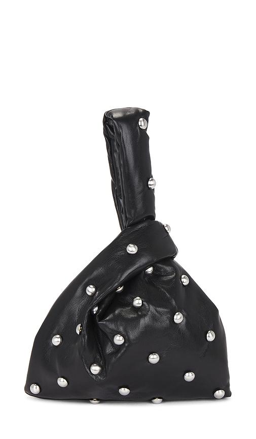 Nanushka Jen Mini Clutch in Black,Metallic Silver by NANUSHKA Nanushka Jen Mini Clutch in Black,Metallic Silver by NANUSHKA