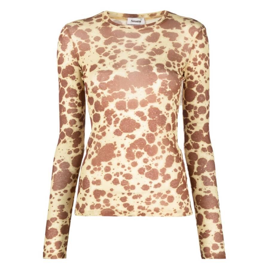 Nanushka Tie Dye Lymee Mesh-Jersey Top by NANUSHKA