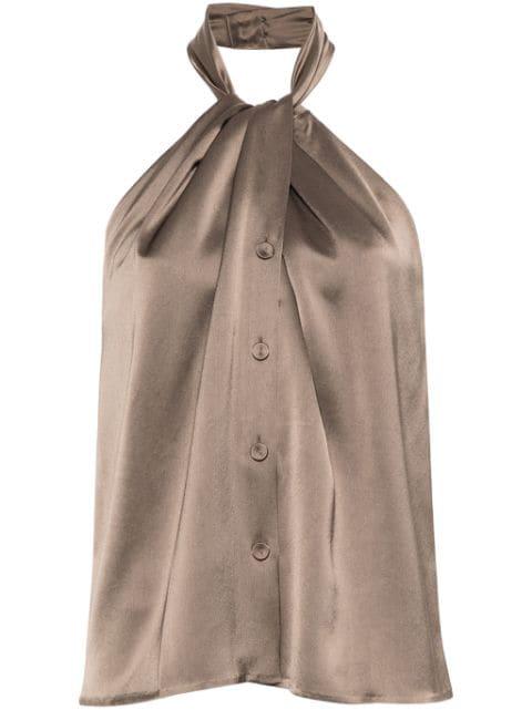 Neline draped halterneck top by NANUSHKA