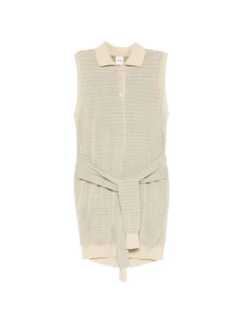 Nila striped knitted polo dress by NANUSHKA