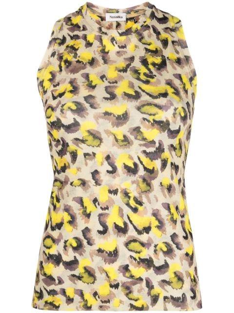 Safea leopard-print tank top by NANUSHKA