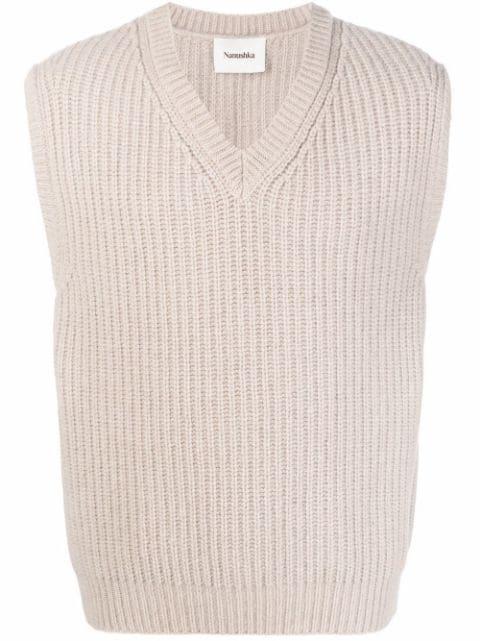 V-neck sweater vest by NANUSHKA