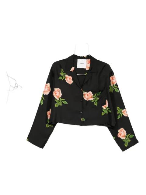 Vally rose-print long-sleeve shirt by NANUSHKA