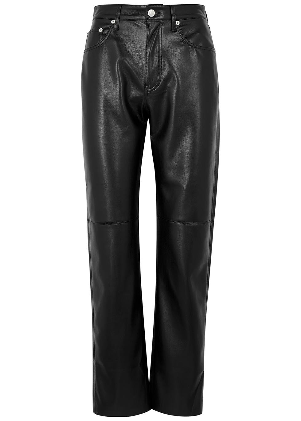 Vinni black faux leather trousers by NANUSHKA | jellibeans