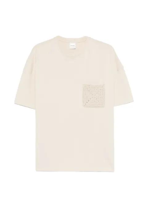 Wren Origami crochet-pocket T-shirt by NANUSHKA