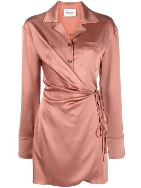 Xaviera slip satin mini dress by NANUSHKA