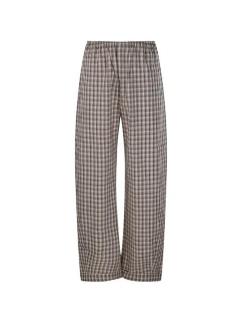 Yayoi check trousers by NANUSHKA