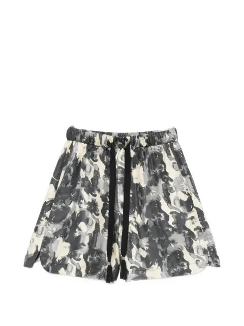 abstract-print drawstring shorts by NANUSHKA