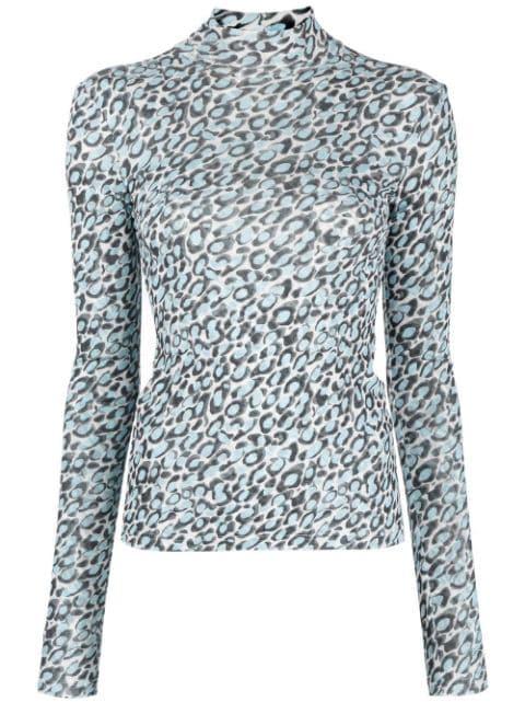 back cut-out patterned top by NANUSHKA