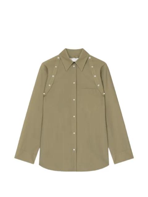 button-embellishment shirt by NANUSHKA