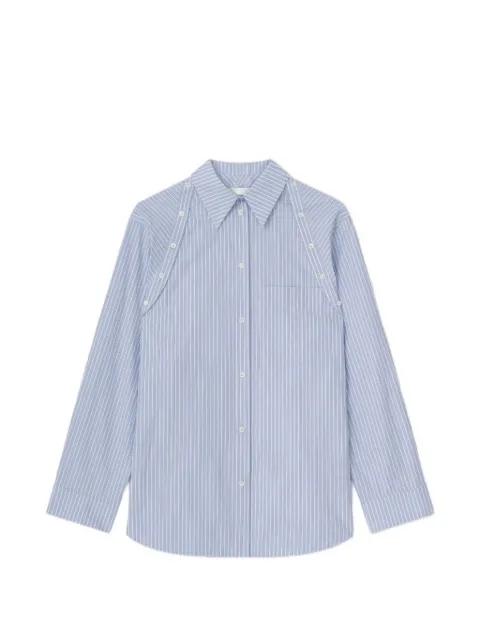 button-off-shoulder striped shirt by NANUSHKA