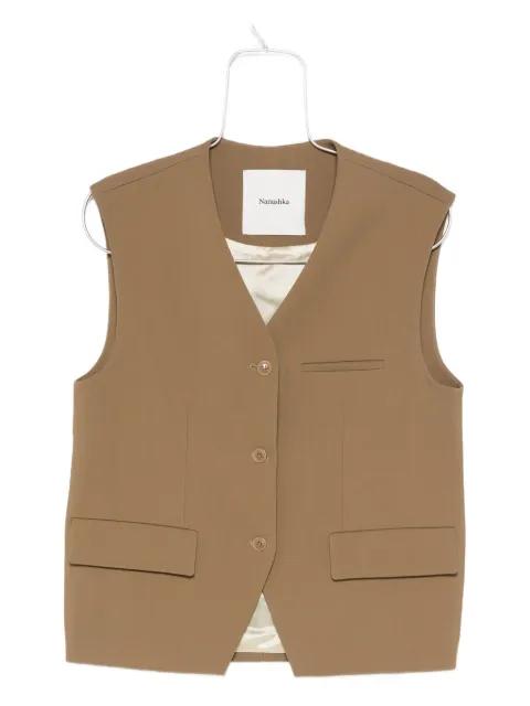 buttoned sleeveless vest by NANUSHKA
