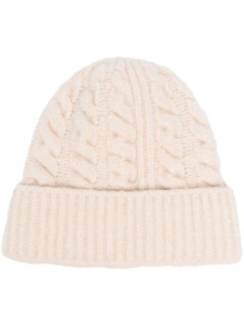 chunky-knit beanie hat by NANUSHKA