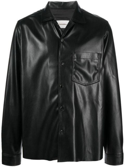 coated-finish shirt jacket by NANUSHKA