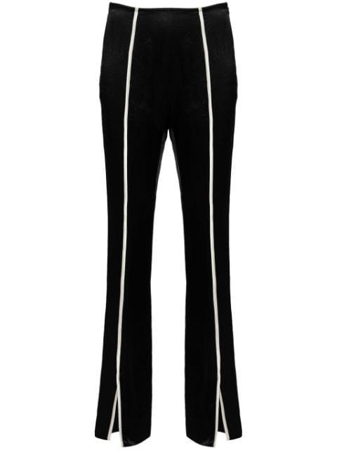 contrasting-trim slim trousers by NANUSHKA