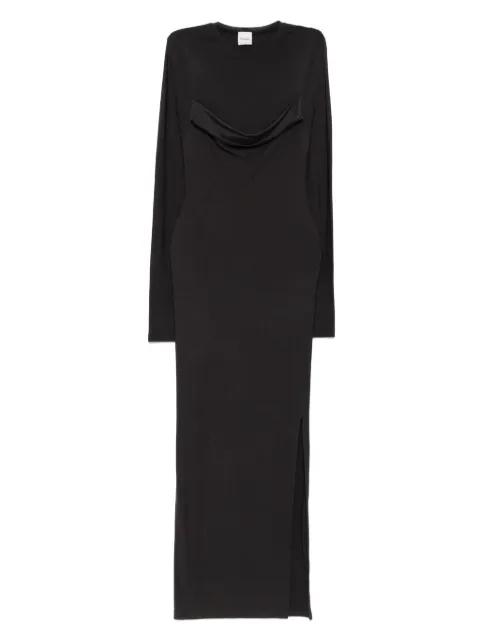 cowl-neck side-split maxi dress by NANUSHKA