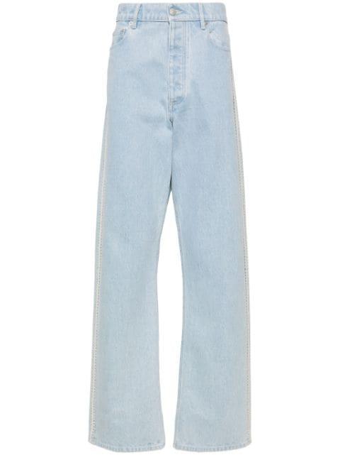 crochet-detailed straight-leg jeans by NANUSHKA