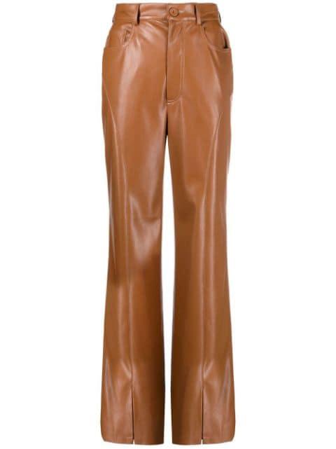 curved seam straight-leg trousers by NANUSHKA