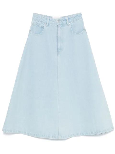 denim midi skirt by NANUSHKA