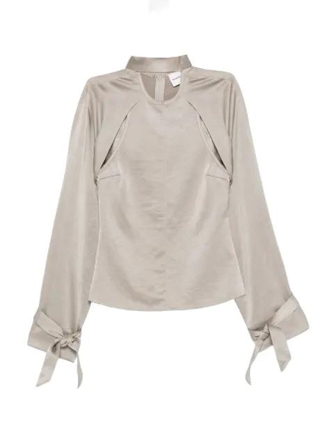 detachable-bolero tie-detail top by NANUSHKA