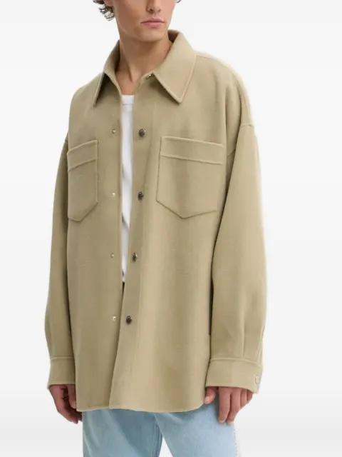 double-pocket wool shirt by NANUSHKA