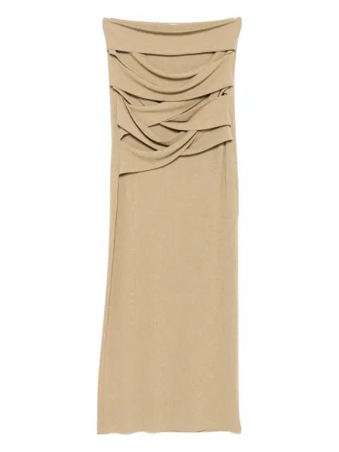 draped-panel maxi skirt by NANUSHKA