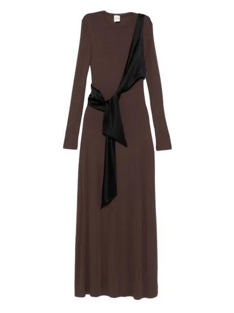 draped tie-belt dress by NANUSHKA