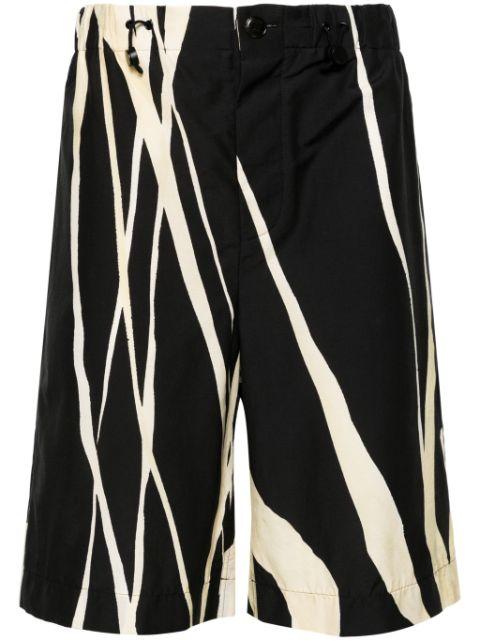 drawstring cotton-belnd bermuda shorts by NANUSHKA