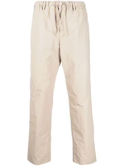 elasticated-waist straight-leg trousers by NANUSHKA