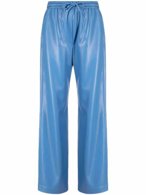 faux-leather drawstring-waist trousers by NANUSHKA