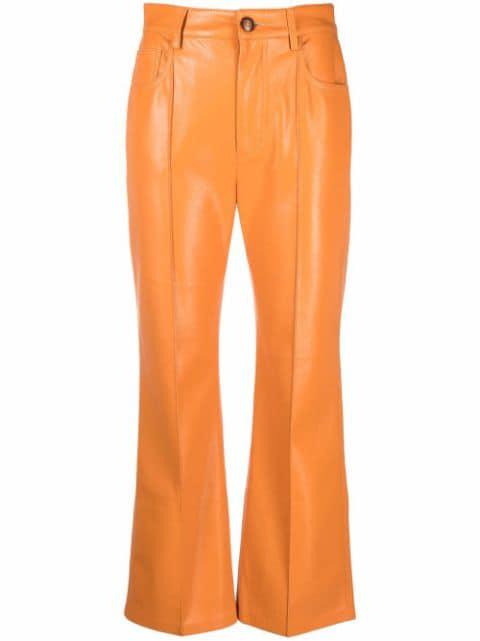 faux-leather flared trousers by NANUSHKA