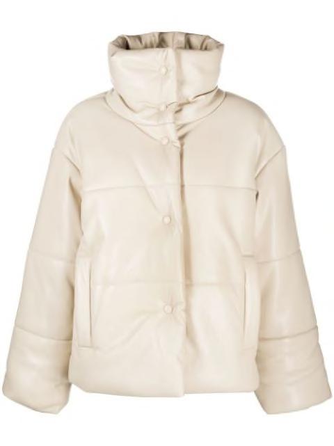 faux-leather puffer jacket by NANUSHKA