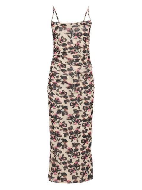 floral-print ruched dress by NANUSHKA