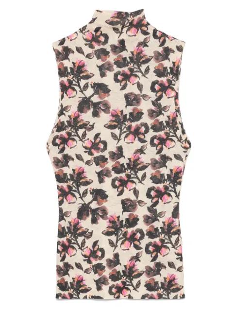 floral-print turtleneck top by NANUSHKA