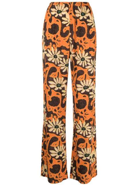 floral wide-leg trousers by NANUSHKA