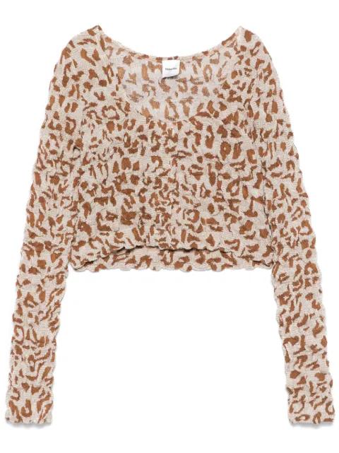 graphic-print cropped top by NANUSHKA