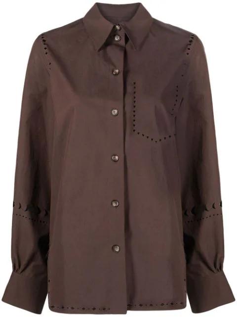 laser-cut long-sleeve shirt by NANUSHKA